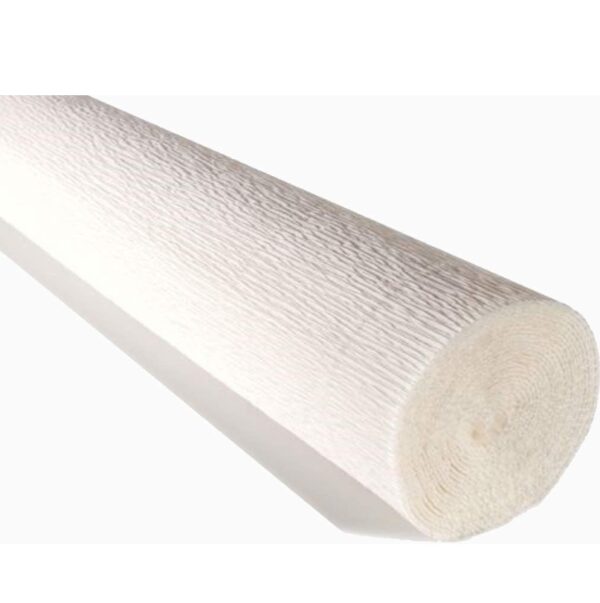 Crepe Paper Roll, Premium Italian Heavy 180 g, 13.3 sqft, White | EZ Auction