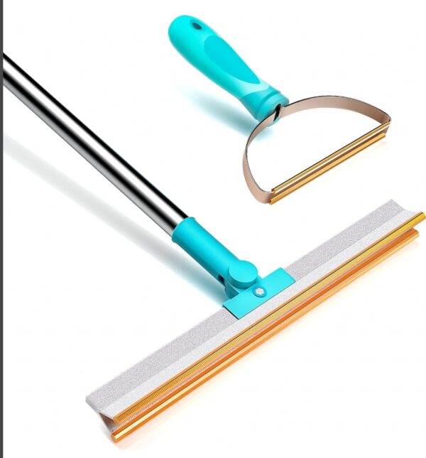 Carpet Rake for Pet Hair Removal, Dog Hair Carpet Rake Carpet Scraper Reusable Pet Hair Removal Broom 52" Adjustable Long Handle Cleaner Scraper for Carpets, Rugs, Mats, Couch, Furniture | EZ Auction