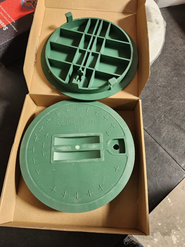 2 PACK **10 inch Valve Box Cover Lid Green Sprinkler Valve Box Lid Replacement for Sprinkler System Irrigation Circular Valve Box Lid | EZ Auction