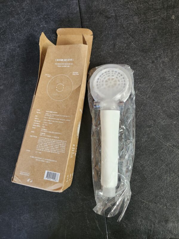 Shower Head with Handheld, Vitamin C Shower Head [ 3-STEP of Water Purifying - Vitamin C Gel, Carbon filter, Sediment filter ] High Pressure, On Off Switch, Made in Korea - Pure White | EZ Auction