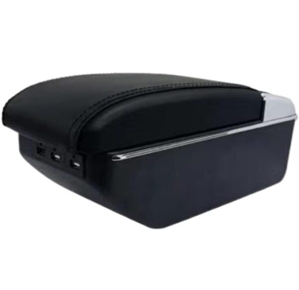 Armrest Box Armrest in Car USB Storage Box PU Leather Car Armrest Compatible with Renault Logan 2 (Color : C2 Black line 7USB) | EZ Auction