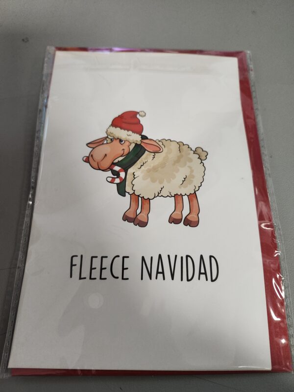 TQDaiker Funny Sheep Christmas Card, Cute Xmas Gift for Husband Boyfriend, Merry Christmas Card for Wife Girlfriend, FLEECE NAVIDAD Greeting Card for Family Friend | EZ Auction