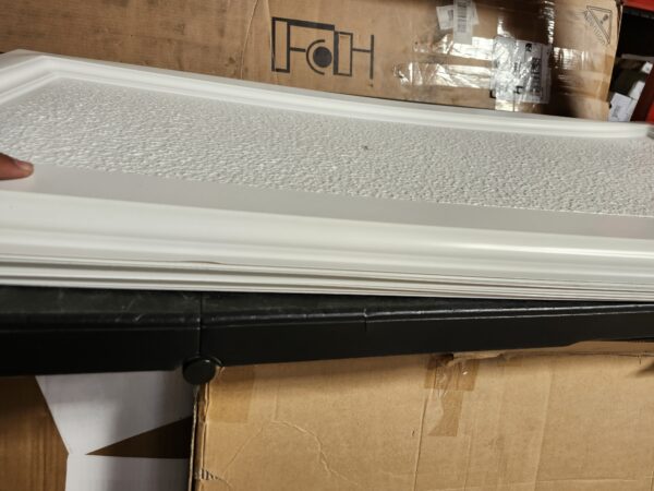 Art3d Drop Ceiling Tiles 24x48 inch White (12-Pack, 96 Sq.ft), 3D Wainscoting Panels Glue up 2x4 ft | EZ Auction