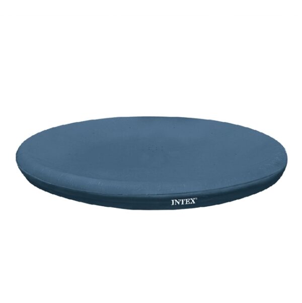 INTEX 28020E Pool Cover: For 8ft Round Easy Set Pools – Includes Rope Tie – Drain Holes – 12in Overhang – Snug Fit | EZ Auction