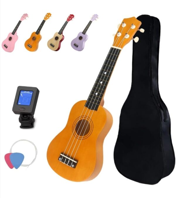 *** TUNER MISSING *** Ukulele for Beginners - 21 Inch Small Guitar Ukulele for Kid Adult Student with Gig Bag, Digital Tuner, 1 Standby String and | EZ Auction