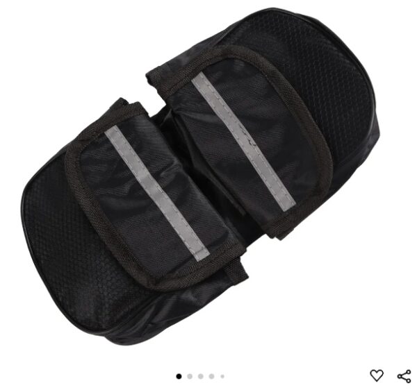 Bicycle Bike Cycling Frame Pannier Saddle Front Tube Bag Double Side Pouch Black | EZ Auction