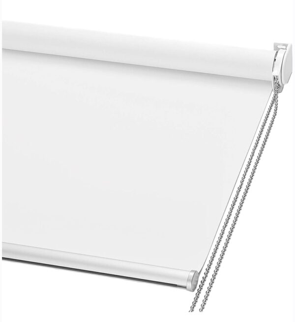 ChrisDowa 100% Blackout Roller Shade, Window Blind with Thermal Insulated, UV Protection Fabric. Total Blackout Roller Blind for Office and Home. Easy to Install. White,29" W x 72" H | EZ Auction