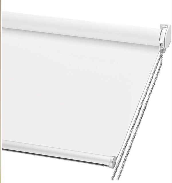 ChrisDowa 100% Blackout Roller Shade, Window Blind with Thermal Insulated, UV Protection Fabric. Total Blackout Roller Blind for Office and Home. Easy to Install. White,29" W x 72" H | EZ Auction