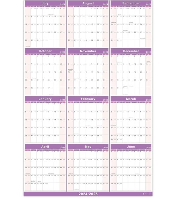 2024-2025 Yearly Wall Calendar - 2024-2025 Wall Calendar, 2024-2025 Yearly Wall Calendar&Planner with Thick Paper, July 2024 - June 2025, X Large, 34.7" x 22.8",2024-2025 Yearly Planner | EZ Auction