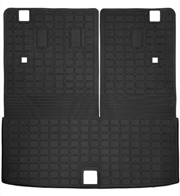 *** ILLUSTRATIVE IMAGE *** IKON MOTORSPORTS TPE Cargo Trunk Liner with Backrest Mat, Compatible with 2023-2025 Honda Pilot, Custom Fit All Weather Protection Heavy Duty Rear Trunk Tray Cargo Mats Protector, Black | EZ Auction