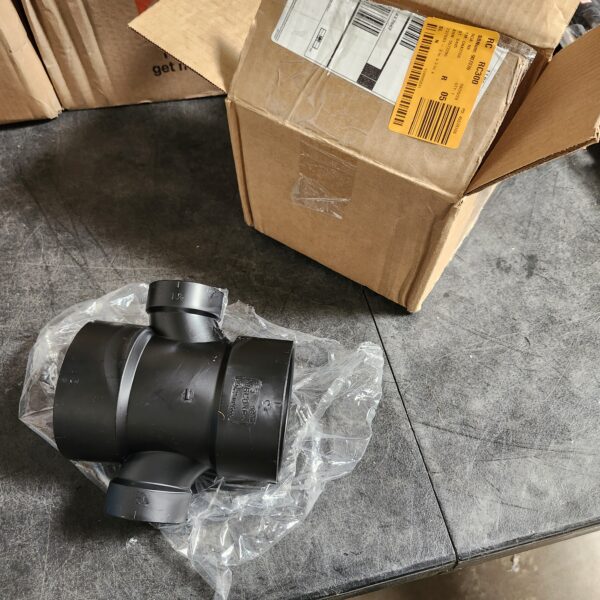 NIBCO 3 in. x 3 in. x 1-1/2 in. x 1-1/2 in. ABS DWV All Hub Double Sanitary Tee | EZ Auction