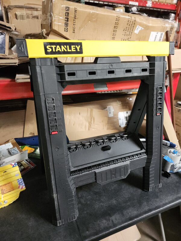 Stanley Adjustable 2 Way Sawhorse 1000 lb. Black | EZ Auction