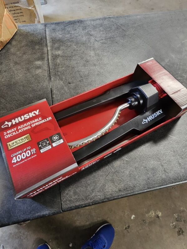 Husky 4000 sq. ft. Poly Base Oscillating Sprinkler | EZ Auction