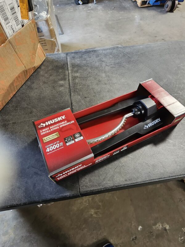 Husky 4000 sq. ft. Poly Base Oscillating Sprinkler | EZ Auction