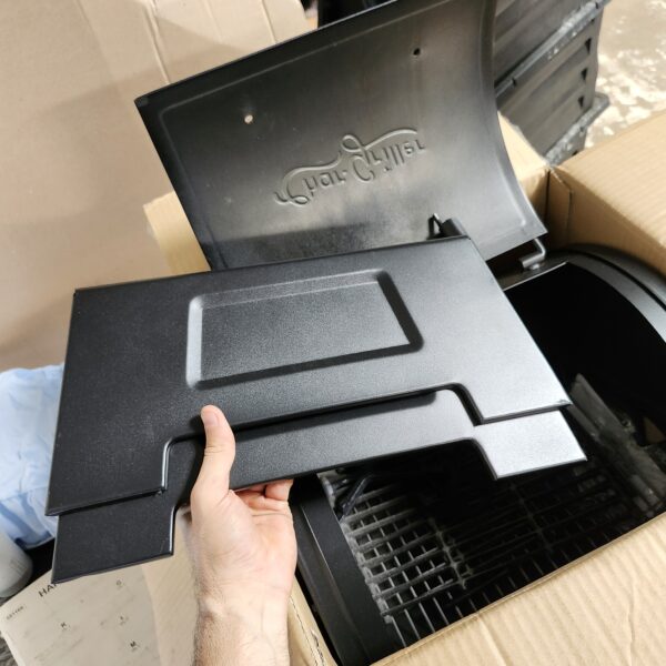 "Char-Griller Portable Charcoal Grill or Side Fire Box in Black" | EZ Auction