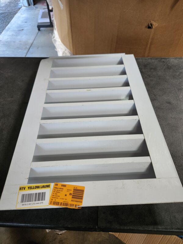 Gibraltar Building Products 14 in. x 24 in. Rectangular White Galvanized Steel Built-in Screen Gable Louver Vent | EZ Auction