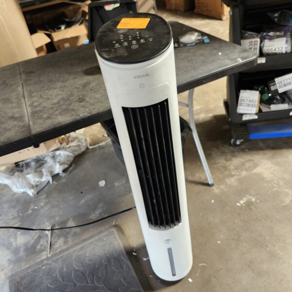 "Vissani 1 Gal. 210 CFM 3-Speed Digital Tower Portable Evaporative Cooler with Remote Control Up to 215 sq. ft." | EZ Auction