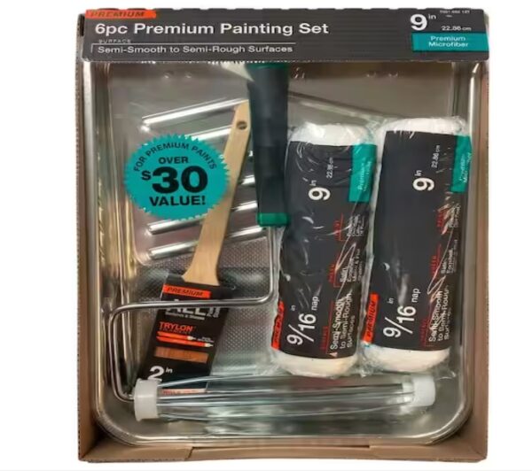 6-Piece Metal Tray/Microfiber Paint Applicator Kit | EZ Auction