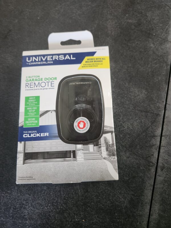 Chamberlain KLIK5U-BK2 Single Button Universal Clicker Black Garage Door Remote Control | EZ Auction