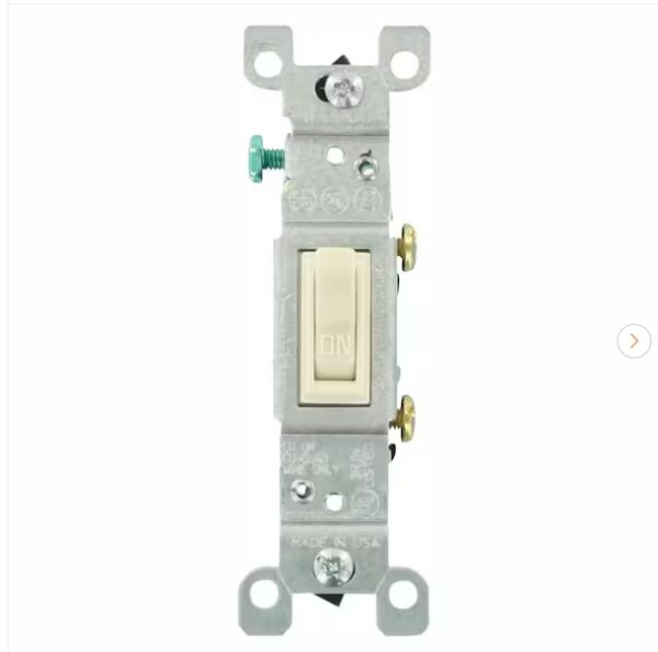 LEVITON 15 Amp Single-Pole Toggle Switch, Light Almond (10-Pack) | EZ Auction