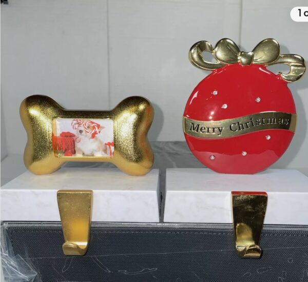 Christmas Stocking Hangers Dog Bone Picture Frame & Christmas Ball Ornament | EZ Auction