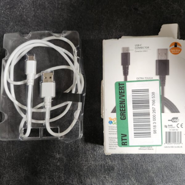 TECH AND GO 9 ft. Cable for USB to USB-C | EZ Auction