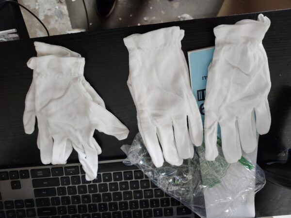 3 Pairs White Cotton Gloves for Dry Hands Eczema SPA Moisturizing - Work Glove Liners for Serving Costume Inspection | EZ Auction