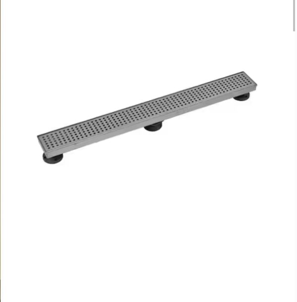 "Oatey Designline 28 in. Stainless Steel Linear Shower Drain with Square Pattern Drain Cover" | EZ Auction