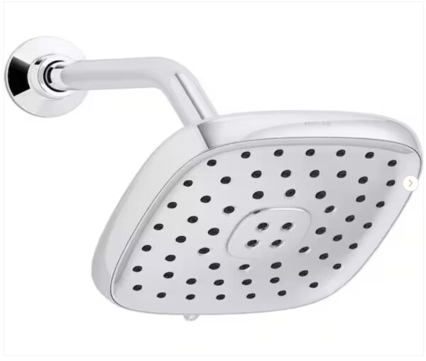 KOHLER Fordra 3-Spray Patterns 6.817 in. Wall Mount Fixed Shower Head in Polished Chrome | EZ Auction