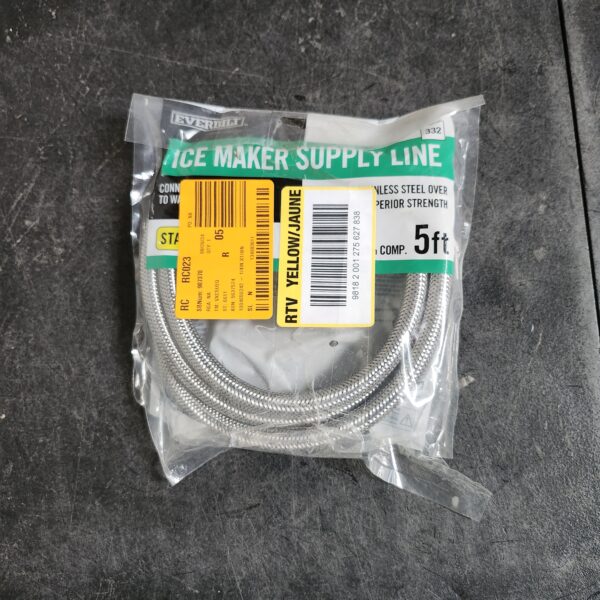 1/4 in. COMP x 1/4 in. COMP x 60 in. Stainless Steel Ice Maker Connector | EZ Auction