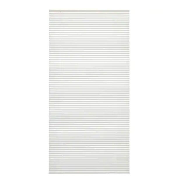 White Cordless Light Filtering Vinyl Mini Blinds with 1 in. Slats - 33 in. W x 64 in. L | EZ Auction