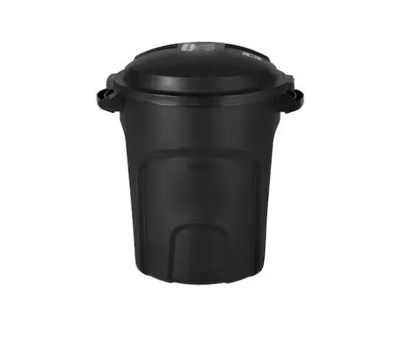 IMAGE FOR REFERENCE Roughneck 20 Gallon Black Vented Outdoor Trash Can with Lid | EZ Auction