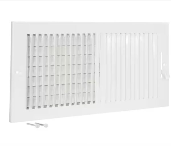 EZ-FLO 14 in. x 8 in. 2-Way Steel Wall/Ceiling Registered, White | EZ Auction