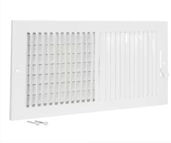 EZ-FLO 14 in. x 8 in. 2-Way Steel Wall/Ceiling Registered, White | EZ Auction