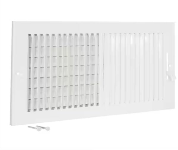 EZ-FLO 14 in. x 8 in. 2-Way Steel Wall/Ceiling Registered, White | EZ Auction