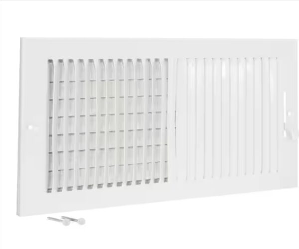 EZ-FLO 14 in. x 8 in. 2-Way Steel Wall/Ceiling Registered, White | EZ Auction