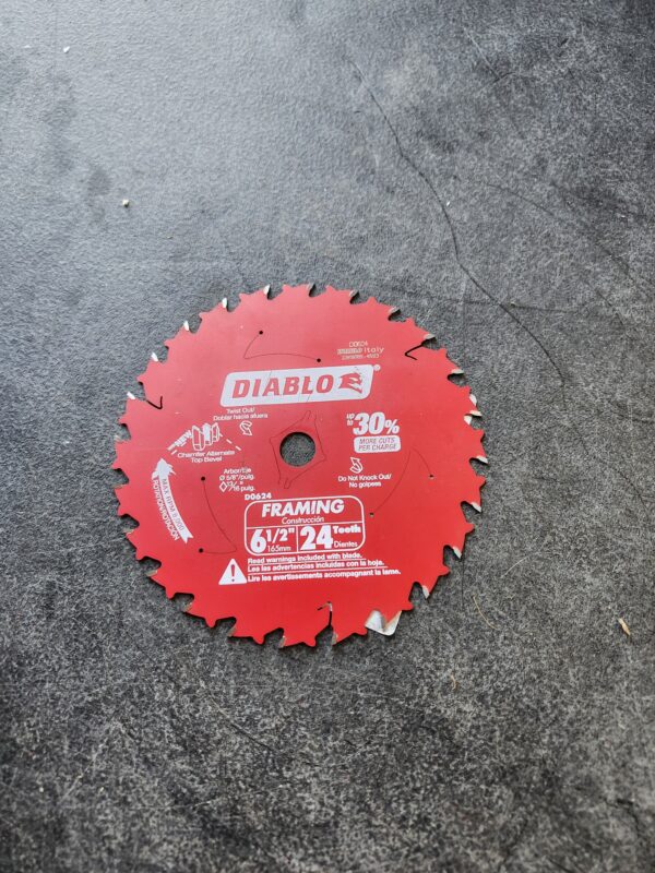 DIABLO 6-1/2in. x 24-Teeth Framing Circular Saw Blade for Wood | EZ Auction