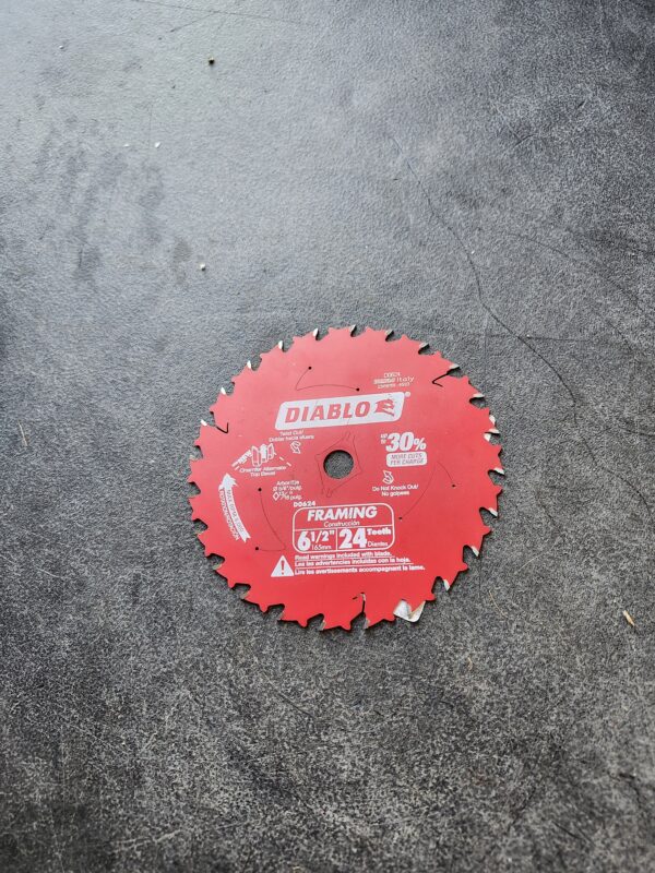 DIABLO 6-1/2in. x 24-Teeth Framing Circular Saw Blade for Wood | EZ Auction