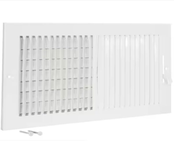 EZ-FLO 14 in. x 8 in. 2-Way Steel Wall/Ceiling Registered, White | EZ Auction