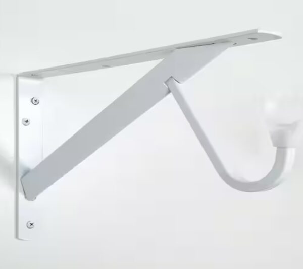 Everbilt 8 in. x 12.4 in. x 1.05 in. White Steel Shelf and Rod Bracket Heavy Duty 300 lbs. | EZ Auction