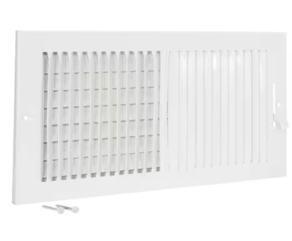 EZ-FLO 14 in. x 8 in. 2-Way Steel Wall/Ceiling Registered, White | EZ Auction