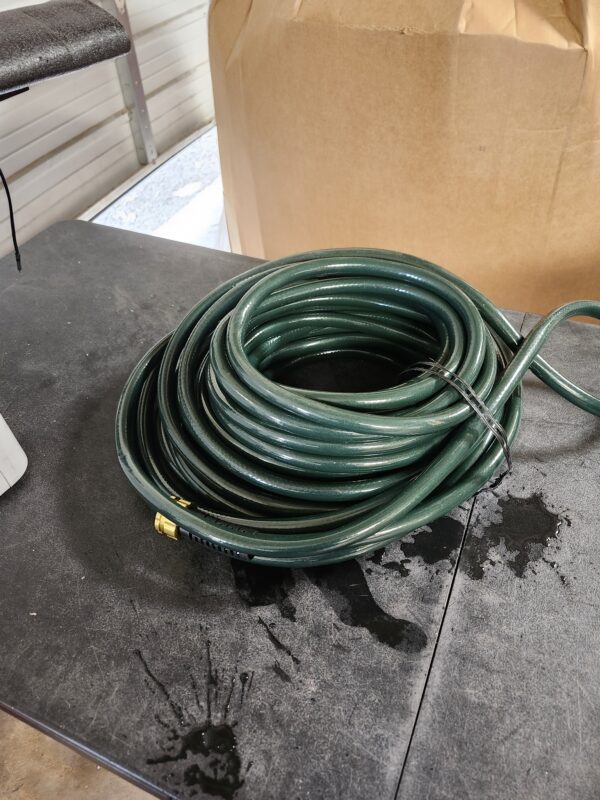 *** ILLUSTRATIVE IMAGE, USED ***Gilmour 843501-1001 Flexogen Heavy Duty Watering Garden Hose 3/4in x 25 Feet, Green | EZ Auction