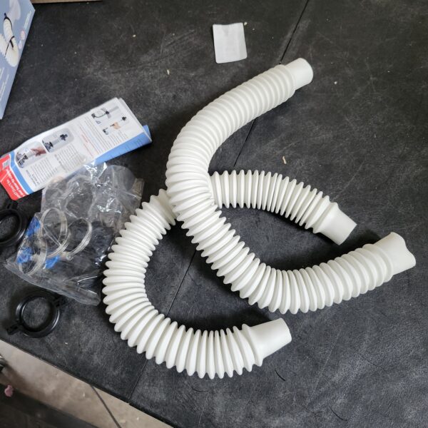 "SIMPLE DRAIN 1-1/2 in. White Rubber Threaded All-in-One Drain Kit for Double Basin Sink" | EZ Auction