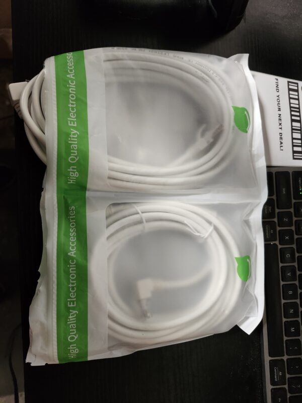 2Pack CAT6 Ethernet Cable 90 Degree White Donw Angle 16FT | EZ Auction