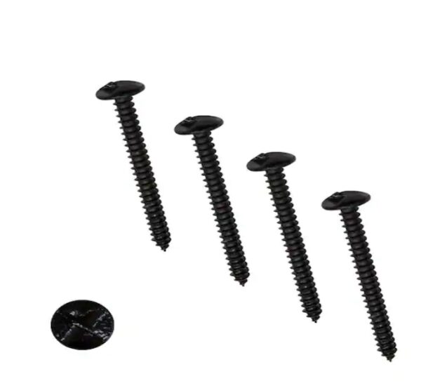 Unique Home Designs 3 in. Black One-Way Screws (4-Pack) | EZ Auction