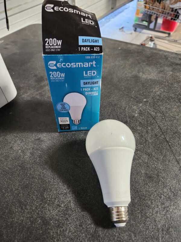 EcoSmart 200-Watt Equivalent A23 Energy Star Dimmable LED Light Bulb Daylight (1-Pack) | EZ Auction