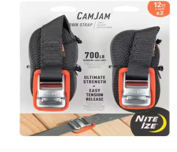 Nite Ize CamJam 12 ft. Tie Down Strap (2-Pack) | EZ Auction