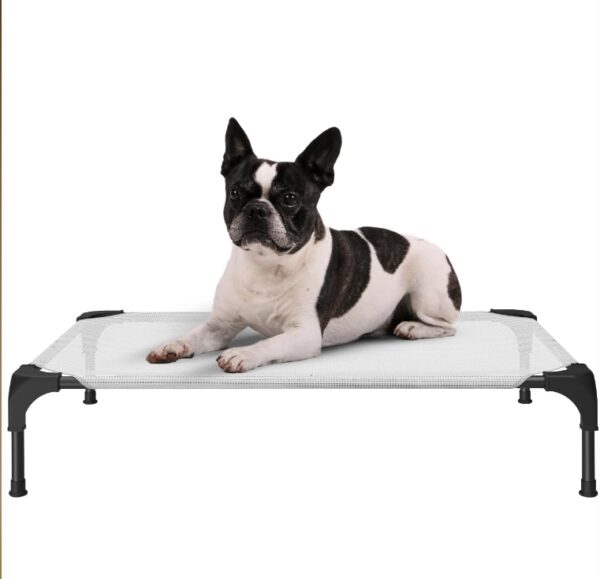 Cooling Elevated Dog Bed, Portable Raised Pet Cot with Washable & Breathable Mesh, No-Slip Feet Durable Dog Cots Bed for Indoor & Outdoor Use（M） | EZ Auction