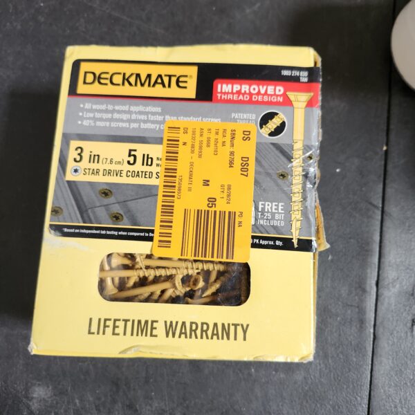 "DECKMATE #9 x 3 in. Tan Star Flat-Head Wood Deck Screw 5 lbs.-Box (365-Piece)" | EZ Auction