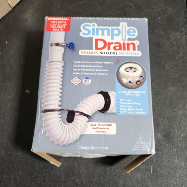 "SIMPLE DRAIN 1.25 in. Rubber Threaded P-Trap Bathroom Single Sink Drain Kit" | EZ Auction